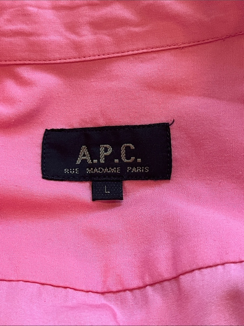A.P.C. Vintage Pink Button-down Shirt - Picture 4 of 6